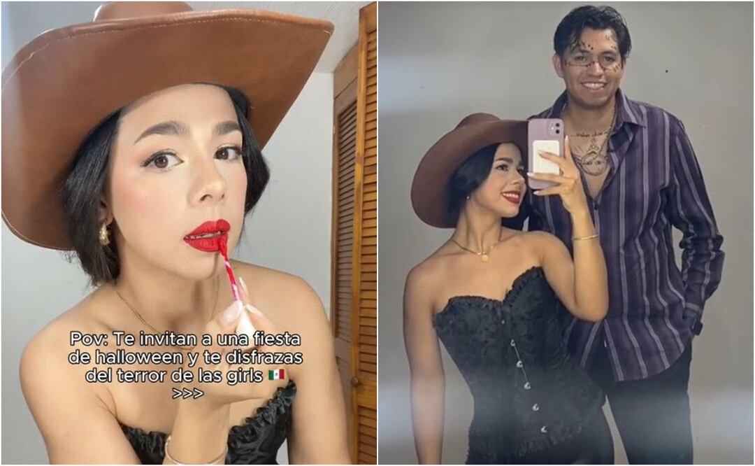 Disfraz de Ángela Aguilar se vuelve tendencia en redes gracias a tiktoker que imita su look. Foto: TikTok