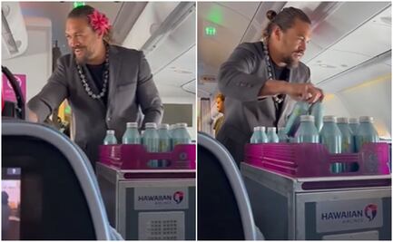 Jason Momoa se hace pasar por asistente de vuelo en avión que iba hacia Hawái  