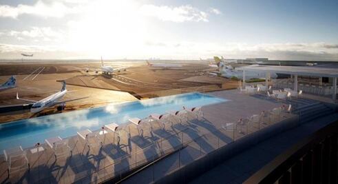 Abrirán 'piscina infinita' en aeropuerto de Nueva York