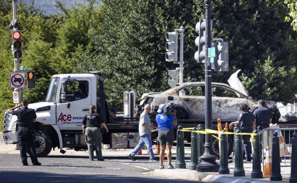 Hombre choca su auto cerca del Capitolio y luego se suicida