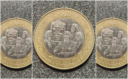Piden $2.5 millones de pesos por esta moneda conmemorativa de la Constitución mexicana  de $20