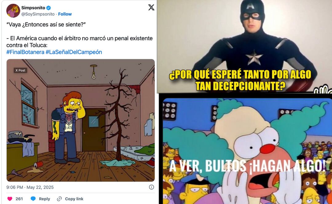 Los mejores memes del empate América Toluca  Foto: X