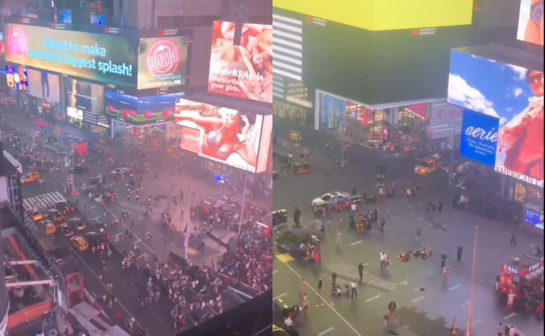 Tiroteo en Times Square deja tres heridos y un adolescente detenido en Nueva York. VIDEO. Tomada de X @AlertaMundoNews