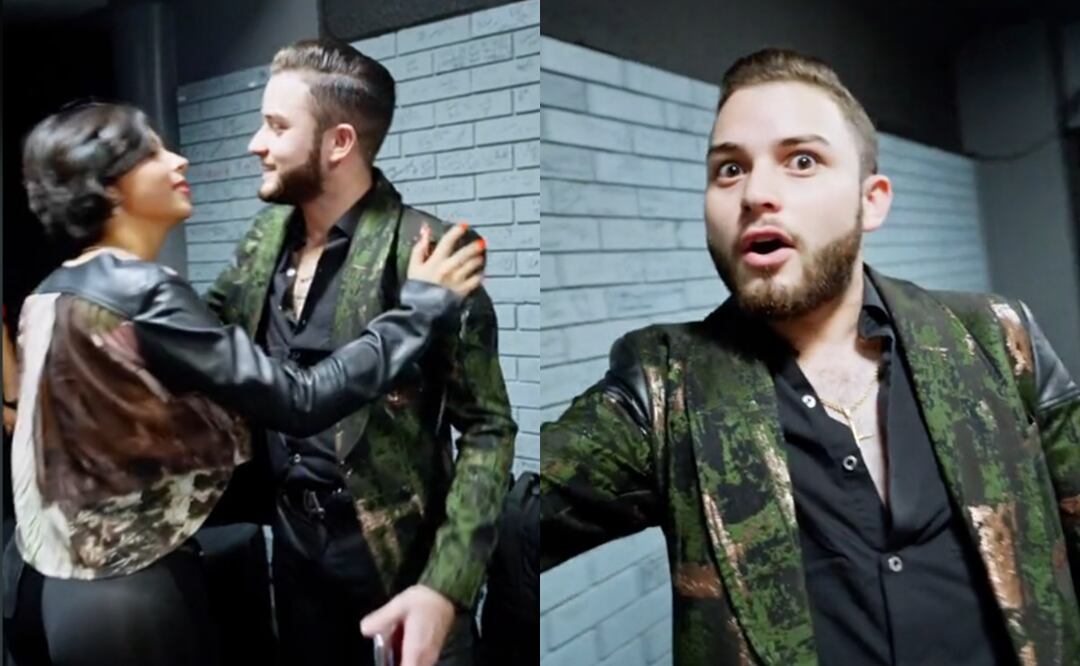 Ángela Aguilar pone nervioso a integrante de La Aditiva con un beso; ¿Y Christian Nodal? Captura TikTok