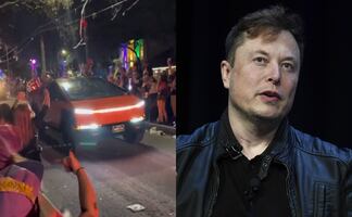 Vandalizan un Tesla Cybertruck en desfile de Mardi Gras por molestia con Elon Musk. VIDEO