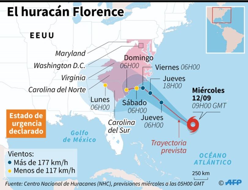 Florence, una amenaza mortal con marejadas ciclónicas y lluvias torrenciales