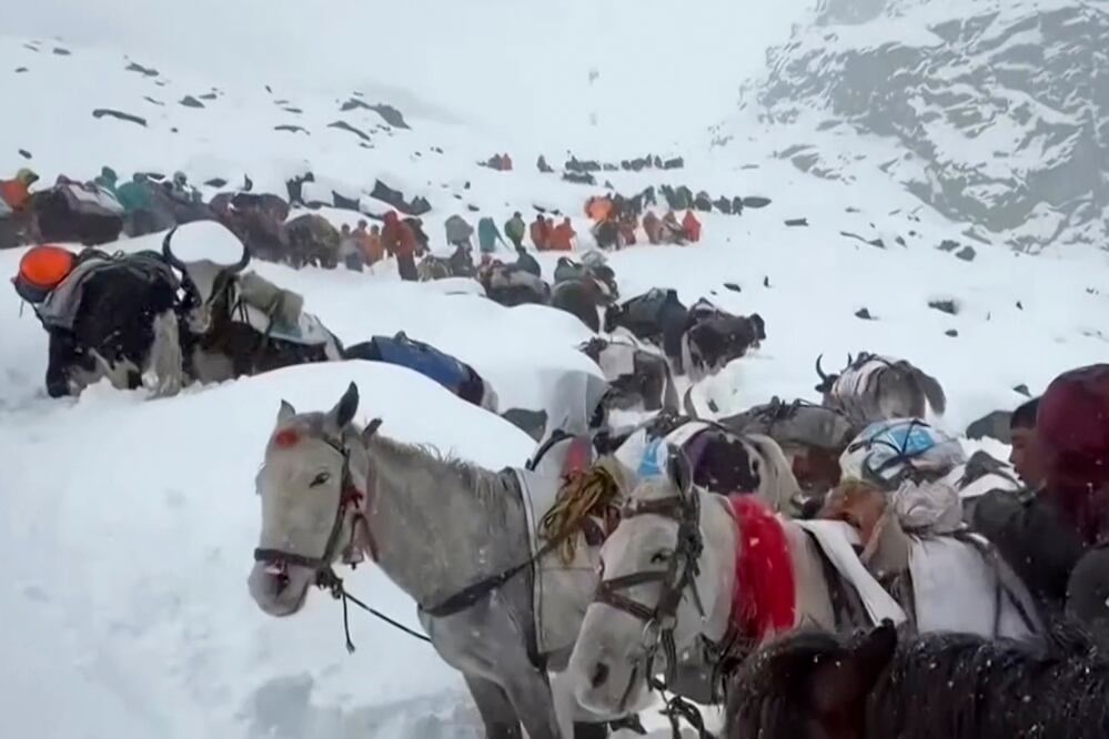Avalancha en el Everest: así sobrevivieron cientos de excursionistas atrapados por la tormenta. Foto: AP