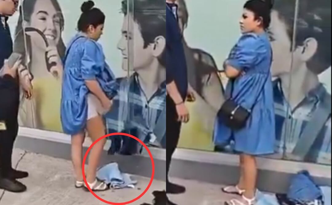 Internautas nombran como 'Lady embarazada' a mujer que fingió gestación para extraer ropa de tienda | Fotos: Video 'X' @XQestendenciaMX