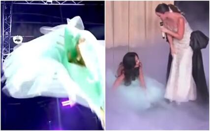 “Miss Universe Latina”. La brutal caída de la concursante cubana desde las alturas. VIDEO