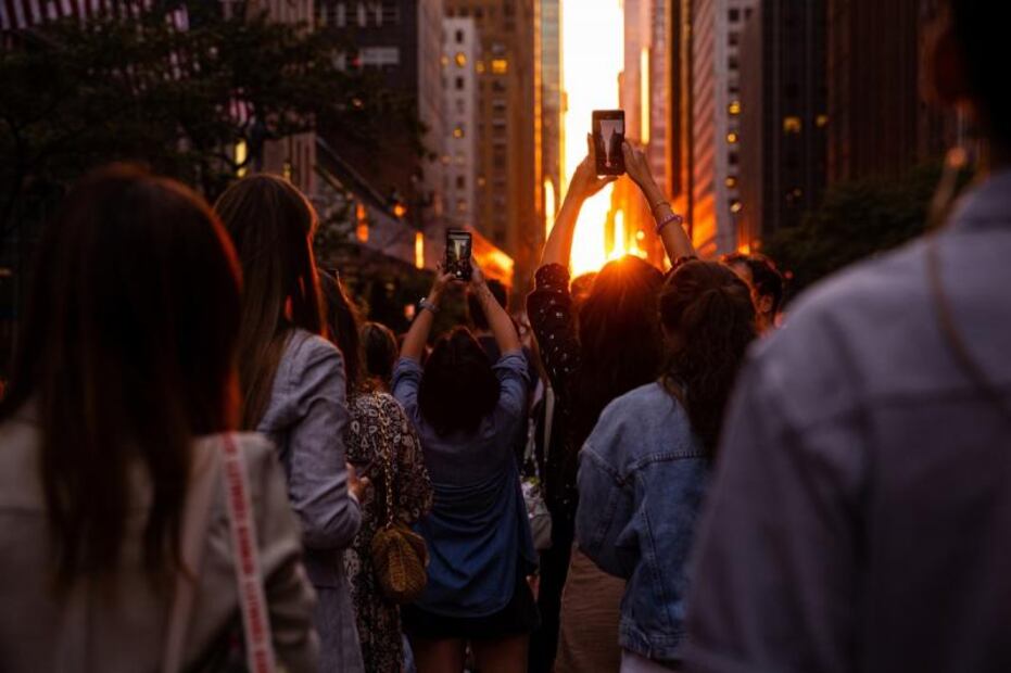 El "Manhattanhenge", la puesta de sol que se alinea con las calles de Nueva York