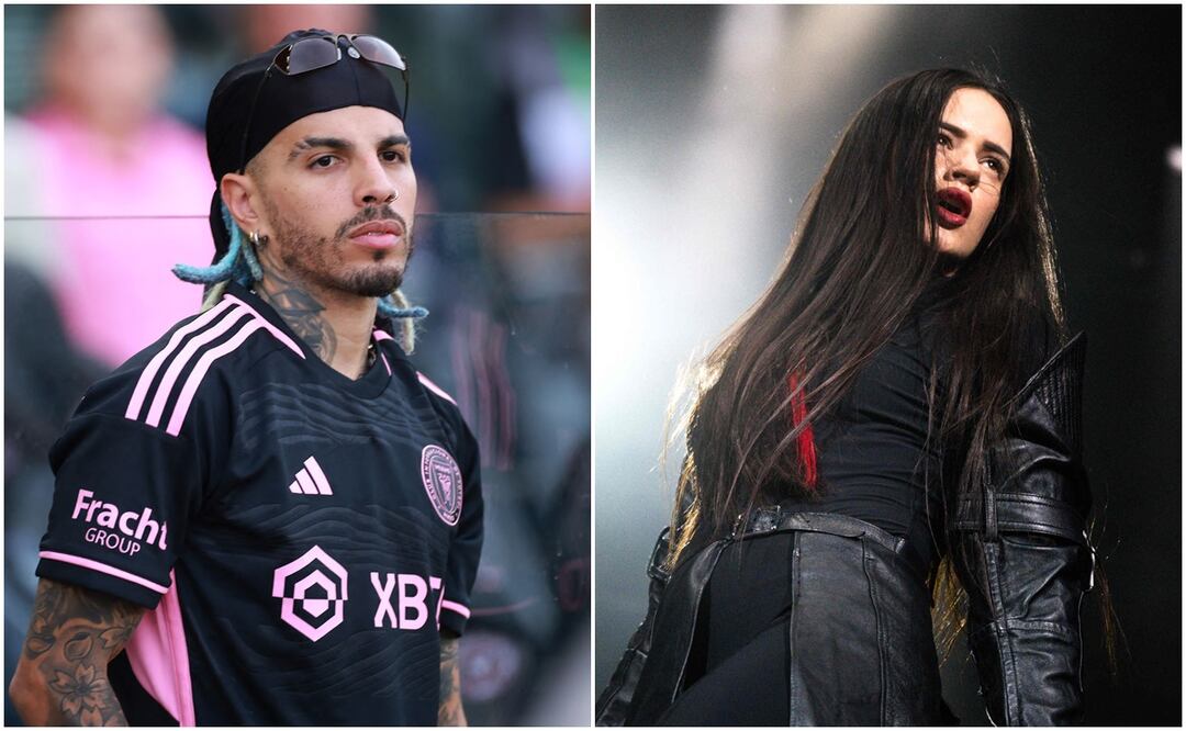 Rauw Alejandro llevó la playera del Inter de Miami tras su ruptura con Rosalía. Fotos: AFP
