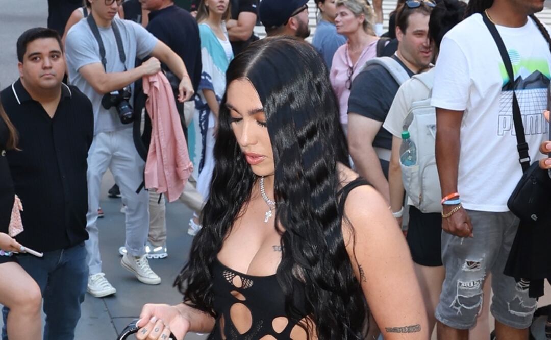 Hija de Madonna deja poco a la imaginación con un minivestido transparente ‘cut out’. Foto: The Grosby Group