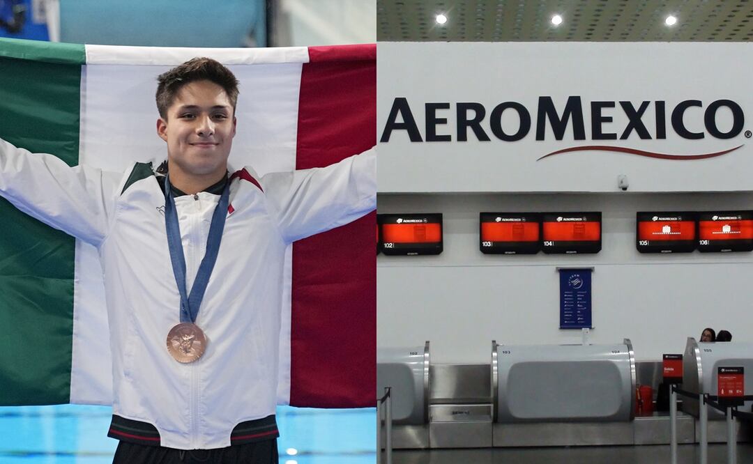 Osmar Olvera. Aeroméxico regala atractivo premio al doble medallista tras su triunfo en Los Juegos Olímpicos. Foto: AP Foto/Dar Yasin/iStock/LIVINUS