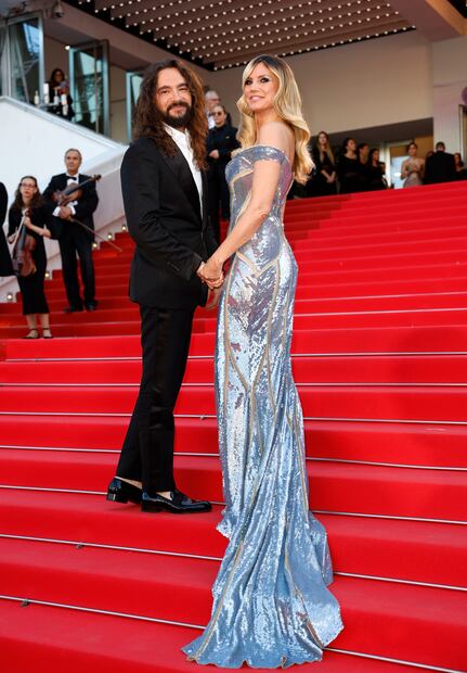 Heidi Klum, de 51 años, arrasa en Cannes con vestido ‘mermaid’ de atrevido escote. Foto: EFE