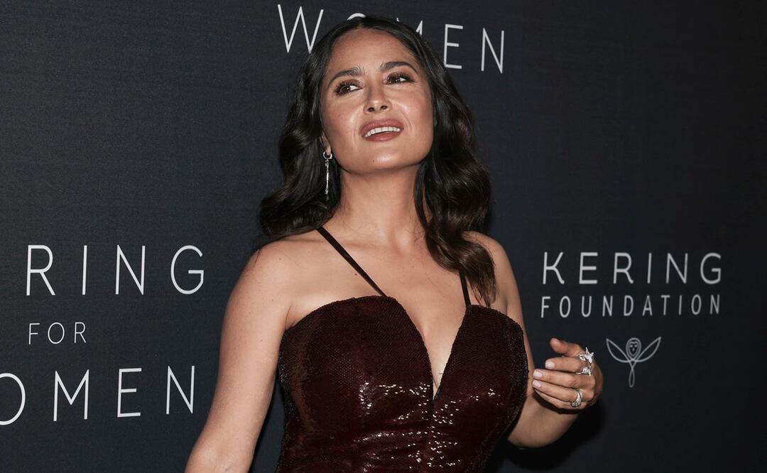Salma Hayek en la Kering Foundation's Caring for Women Gala. Foto: AP