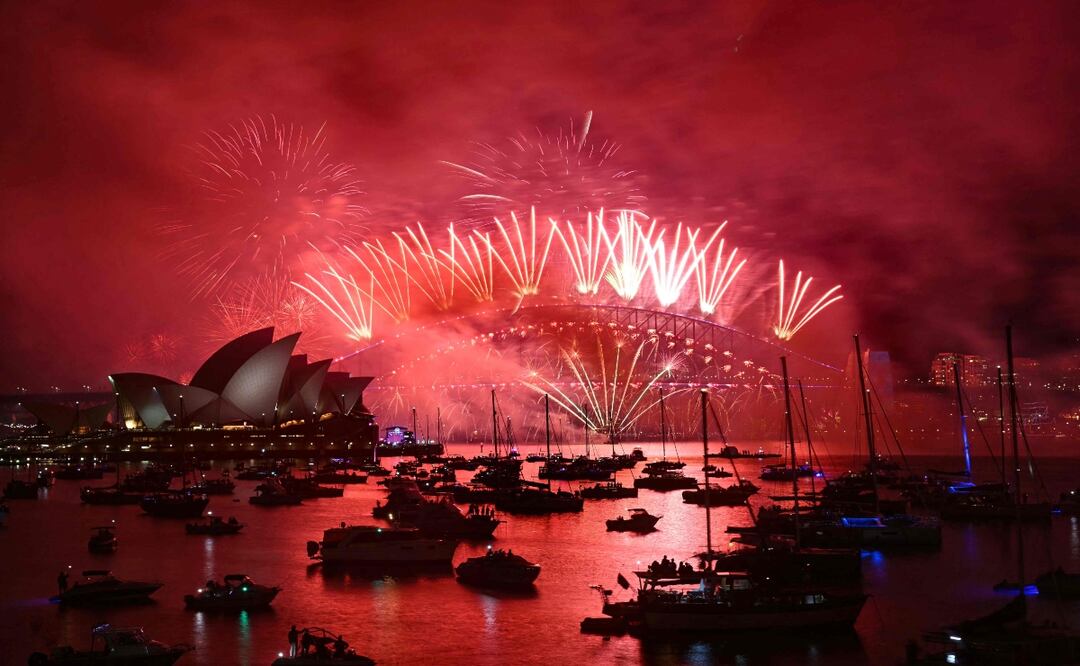 Australia y Nueva Zelanda celebran la llegada del Año Nuevo 2025 con fuegos artificiales y espectáculo de luces. Foto: AFP