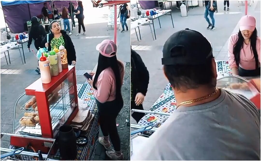 Indignación en redes: mujer agrede a comerciante venezolano por regalar comida. Foto: Captura de pantalla / TikTok
