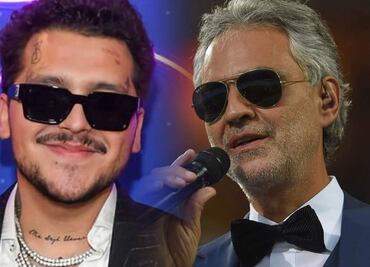 El único mexicano; Christian Nodal cantará con Andrea Bocelli en su 30 aniversario de carrera