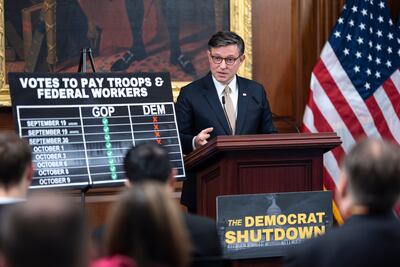¡Caos en Washington! Mike Johnson amenaza con el cierre de gobierno más largo de la historia y culpa a los demócratas