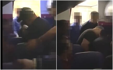 Video. Taclean a pasajero tras gritar “frase terrorista” y tratar de abrir puerta en pleno vuelo