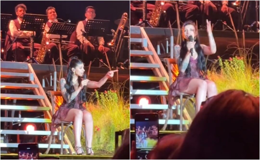 Fans de Cazzu insultan a Nodal y ella sorprende con su reacción en pleno concierto en Chile. Foto: Captura de pantalla / TikTok