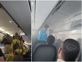Pánico en el cielo; vuelo de Orlando aterriza de emergencia por batería incendiada