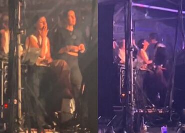 Captan a Ángela Aguilar fumando en concierto de Christian Nodal; ¿Y el embarazo? VIDEO