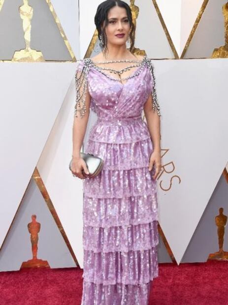 Los mejores y peores vestidos de Salma Hayek en los Oscar