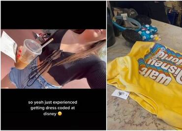 Obligan a mujer a cambiar de blusa por romper código de vestimenta en Disney World