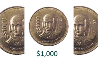 La moneda de $1000 de Sor Juana Inés de la Cruz por la que piden hasta $80 mil pesos