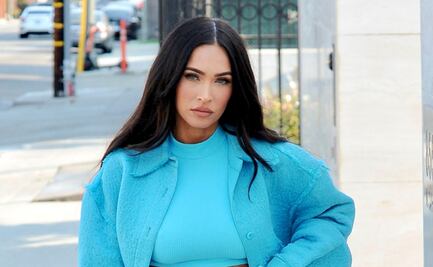 Megan Fox conquista LA con minifalda azul y abdomen tonificado