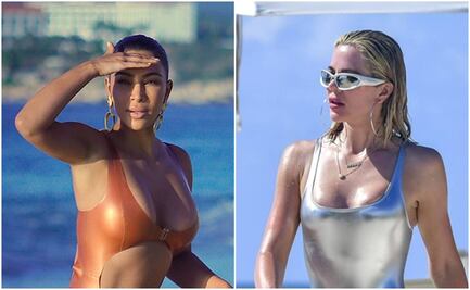 Kim Kardashian ‘roba el aliento’ con bikini metálico junto a su hermana Khloé