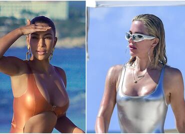 Kim Kardashian ‘roba el aliento’ con bikini metálico junto a su hermana Khloé