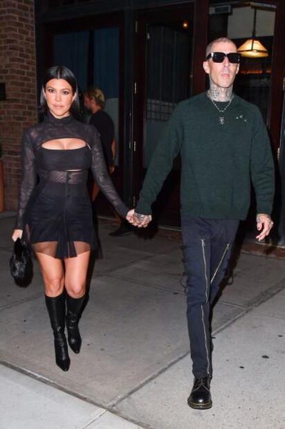 El minivestido traslúcido con el que Kourtney Kardashian impactó Nueva York