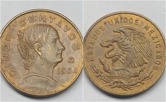 Esta moneda conmemorativa de 5 centavos de Josefa Ortiz de Domínguez vale $6,000,000 pesos