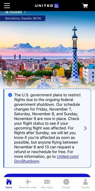 Foto: UNITED AIRLINES APP