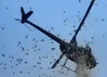 Hombre de Detroit cumple su último deseo: helicóptero lanza 5 mil dólares y pétalos. VIDEO