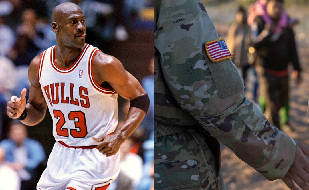 Trump ordena deportar a migrantes que usen ropa y zapatos con logo de ‘Jumpman’ de Michael Jordan. Foto: AP/AFP