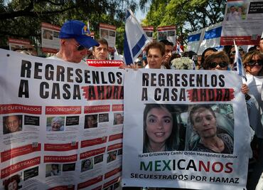 Mexicanos piden que Hamás libere a dos compatriotas rehenes en marcha pro Israel