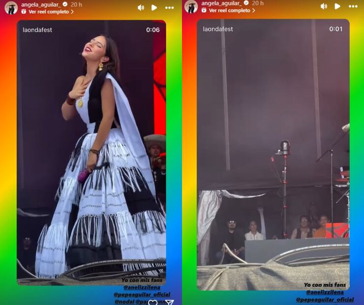 ¿Ángela Aguilar se queda sin fans? Esposa de Nodal presume tener 4 seguidores en concierto | Fotos: IG Stories @angela_aguilar_