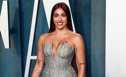 Hija de Madonna luce atuendo imposible con bolsos de cuero al estilo bikini en sesión