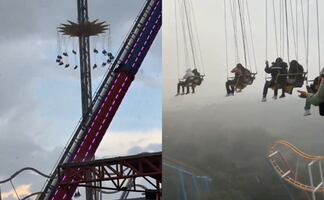 Pánico en Six Flags México: Pasajeros quedan atrapados en las alturas tras fuertes lluvias. VIDEO 