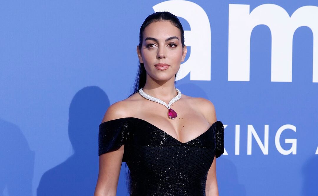 Georgina Rodríguez y su impresionante vestido negro con el que enamoró Cannes. Foto: EFE