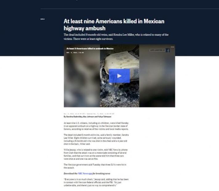 Ataque a familia LeBarón en México impacta en EU
