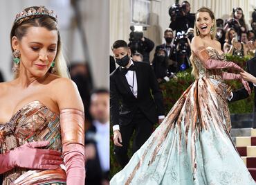 Blake Lively conquista la Met Gala con vestido inspirado en la Estatua de la Libertad