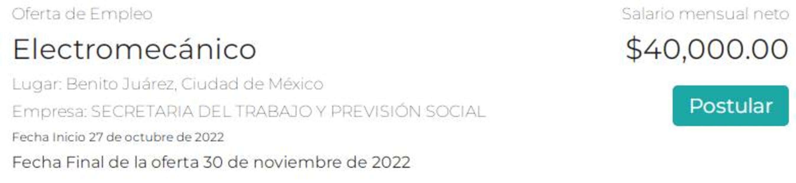 Empresa en Canadá solicita electromecánicos con experiencia; paga $40,000 al mes