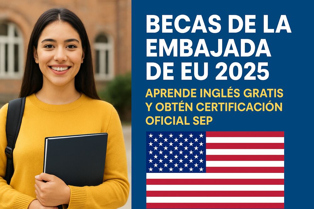 Becas de la Embajada de EU 2025: aprende inglés gratis y obtén certificación oficial SEP Foto: IA