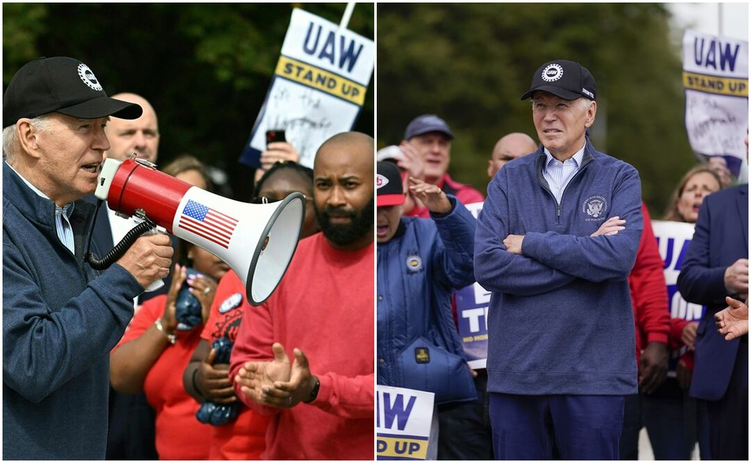 Joe Biden se suma a bloqueo de los huelguistas del sector automotriz de Estados Unidos. Foto AP