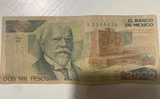 El billete antiguo de 2,000 pesos de Justo Sierra que vale hasta $18,000 pesos