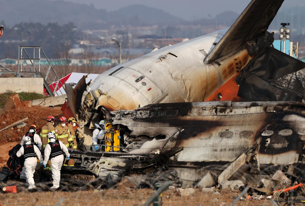Accidente del vuelo 7C2216 es la peor tragedia aérea Corea del Sur con 179 muertos. Foto: EFE/HAN MYUNG-GU